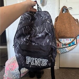 Black and White marble Victorias Secret Pink VINTAGE backpack